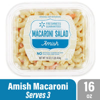 Freshness Guaranteed Amish Macaroni Salad, Ready to Serve, 16 oz Small Tub (Refrigerated) — package