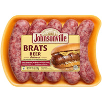 Johnsonville Brats Beer Pork Bratwurst Links, 19 oz (5 Count) Refrigerated — package