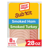 Oscar Mayer Sub Kit with Extra Lean Smoked Ham & Extra Lean Smoked Turkey Breast Sliced Deli Lunch Meat, 28 oz Package — package