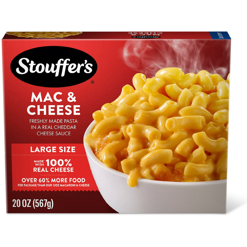 Stouffer’s Macaroni and Cheese, Large Size, Oven or Microwave Dinner, Easy Frozen Dinners 1.25 lb. — package