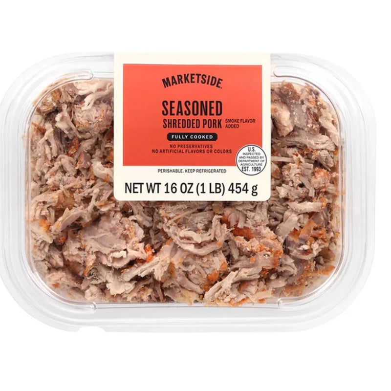 Marketside Shredded Seasoned Pork, Refrigerated, 16 oz — package
