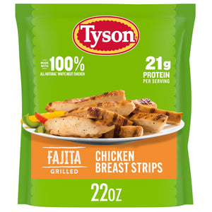 Tyson Foods Frozen Grilled Fajita Chicken Breast Strips, 22 oz