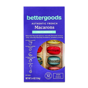 bettergoods Frozen Dessert Macarons Assorted Fruit Medley, 5.4 oz, 12 ct
