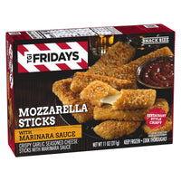 TGI Fridays Mozzarella Sticks Frozen Snacks with Marinara Sauce, 11 oz Box — package