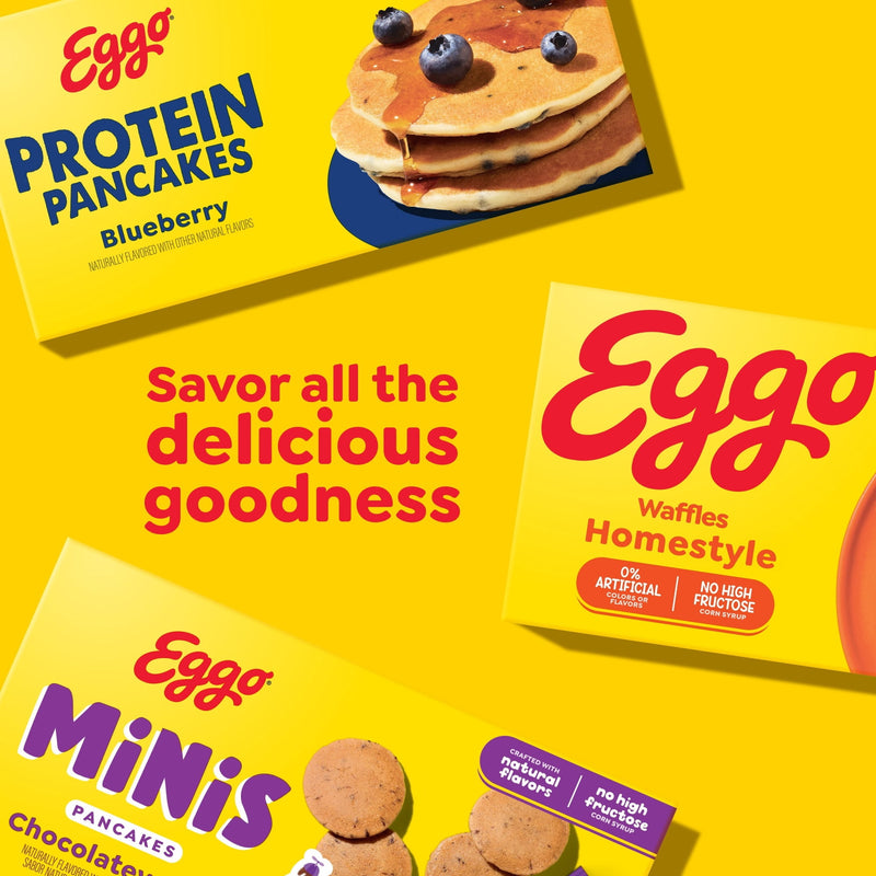 Eggo Thick and Fluffy Original Waffles, Breakfast Food, 23.2 oz, 12 Count (Frozen) — package