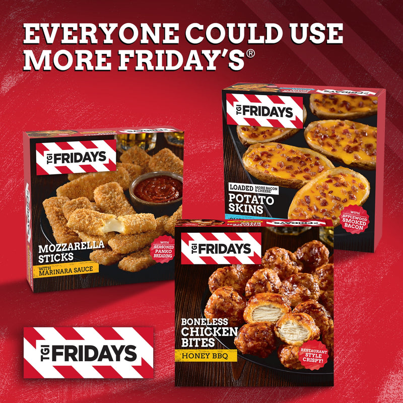 TGI Fridays Boneless Chicken Bites Frozen Appetizers, for Restaurant-Style Snacking and Hosting, Honey BBQ, 15 oz (425g) — package