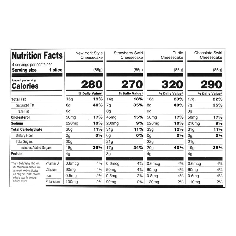Great Value Cheesecake Sampler, 12 oz, 4 Slices (Frozen) — photo 2