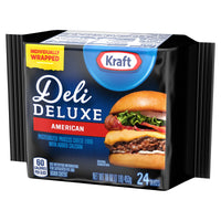 Kraft Deli Deluxe American Cheese Slices, Individually Wrapped, 16 oz Pack, 24 Slices — photo 2