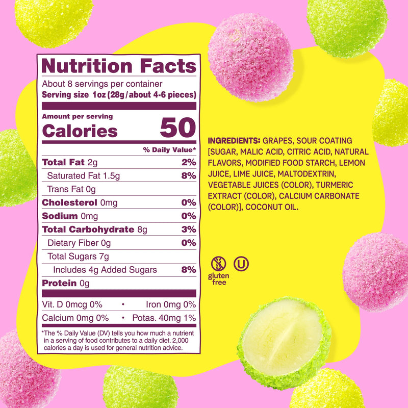 Fruit Riot Sour Candy Grapes Mix, Real Frozen Fruit, 8 oz — photo 2