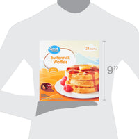 Great Value Buttermilk Waffles, 29.6 oz, 24 Count (Frozen) — photo 2