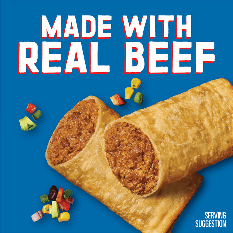 El Monterey Beef & Bean Chimichangas, 30.4 oz, 8 Count (Frozen) — photo 2