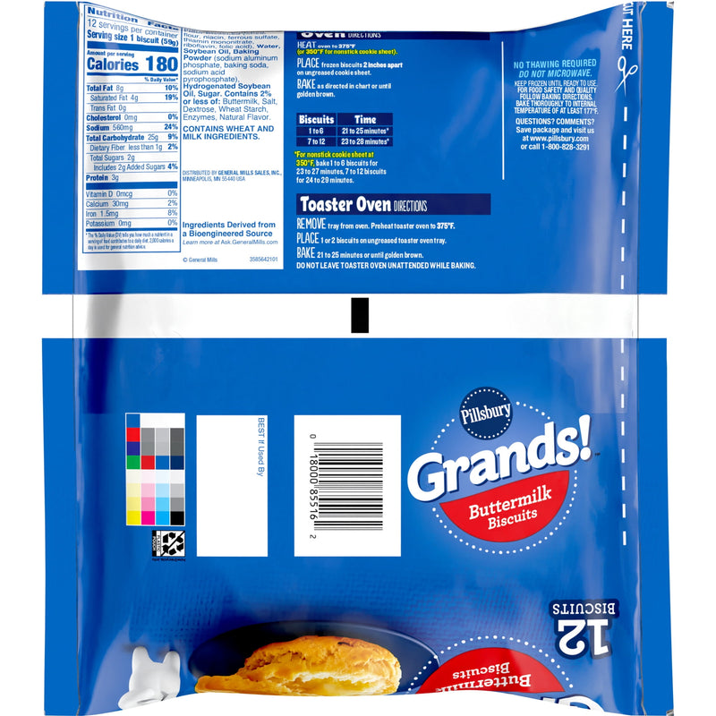 Pillsbury Grands! Buttermilk Biscuits Frozen Dough, 12 ct., 25 oz. — photo 2