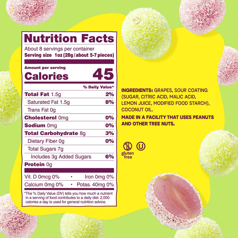 Fruit Riot Sour Candy Grapes, Real Frozen Fruit, 8 oz — photo 2