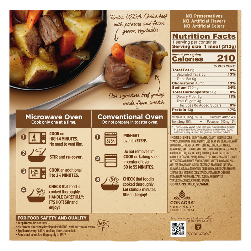 Marie Callender's Slow Roasted Beef Pot Roast, Frozen Meal, 11 oz. Bowl — photo 2