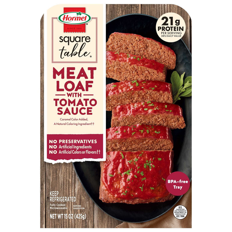 HORMEL SQUARE TABLE Meatloaf With Tomato Sauce Refrigerated Entree, Refrigerated, 15 oz Plastic Tray — photo 3