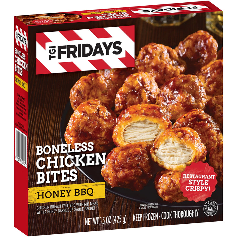 TGI Fridays Boneless Chicken Bites Frozen Appetizers, for Restaurant-Style Snacking and Hosting, Honey BBQ, 15 oz (425g) — photo 2