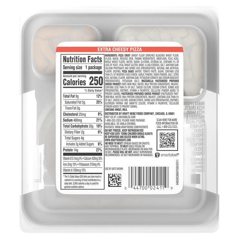 Lunchables Extra Cheesy Pizza, 4.2 oz Pack — photo 2