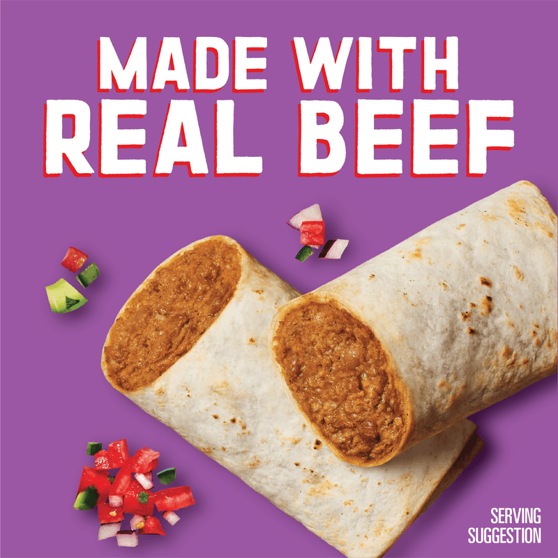 El Monterey Beef & Bean Burritos, 32 oz, 8 Count (Frozen) — photo 2