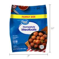 Great Value Fully Cooked Homestyle Meatballs, Family Size, 48 oz (Frozen) — photo 2