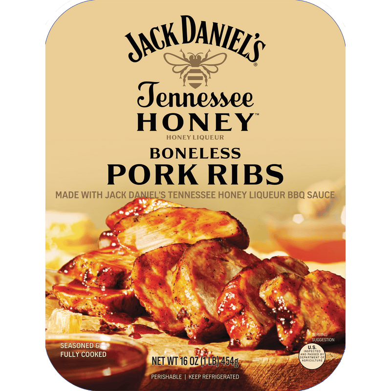 Jack Daniel’s Tennessee Honey Boneless Pork Ribs, Refrigerated Entree, 16 oz — photo 2
