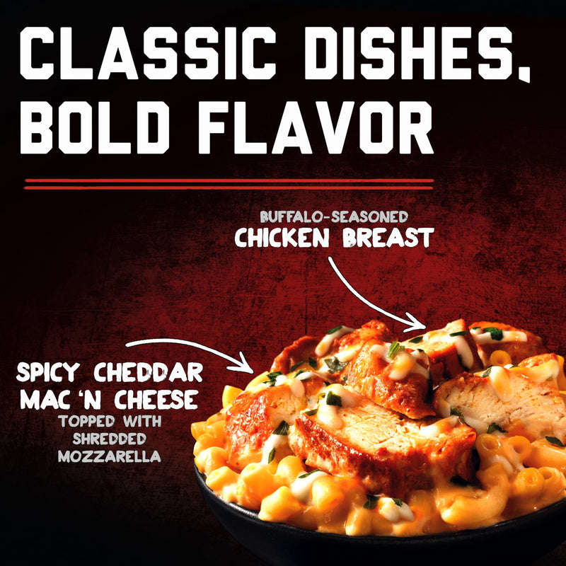 Banquet MEGA Bowls Buffalo-Style Chicken Mac 'N Cheese, 27g Protein, Frozen Meal, 14 oz. — photo 2