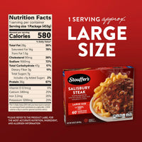 Stouffer's Salisbury Steak Large Size Meal, 16 oz (Frozen) — photo 2