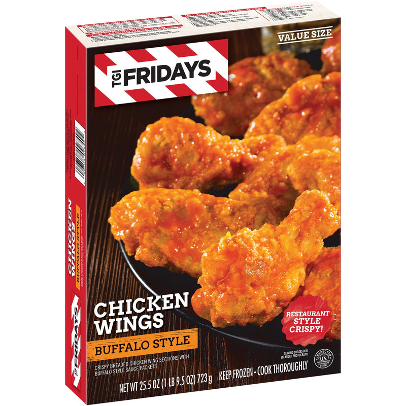 TGI Fridays Chicken Wings Frozen Appetizers, for Restaurant-Style Snacking and Hosting, Buffalo Style, 25.5 oz — photo 2