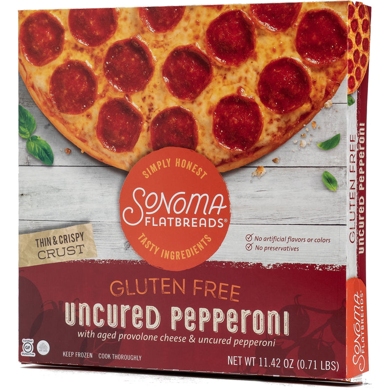 Sonoma Flatbreads Gluten Free Pepperoni, Marinara Sauce, 11.42 oz. (Frozen - Contains: Milk, Soy) — photo 2