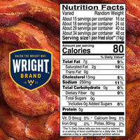 Wright Brand Hickory Real Wood Smoked Thick Cut Sliced Refrigerated Bacon, 48 oz — photo 3