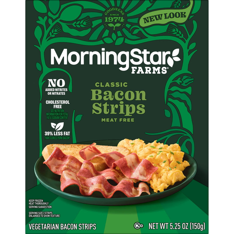 MorningStar Farms Veggie Breakfast Classic Meat Free Bacon Strips, Vegetarian, 5.25 oz Box — photo 4