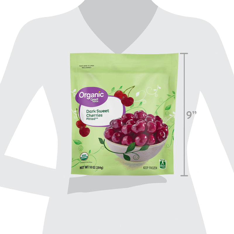 Great Value Organic Dark Sweet Cherries, 10 oz (Frozen) — photo 3