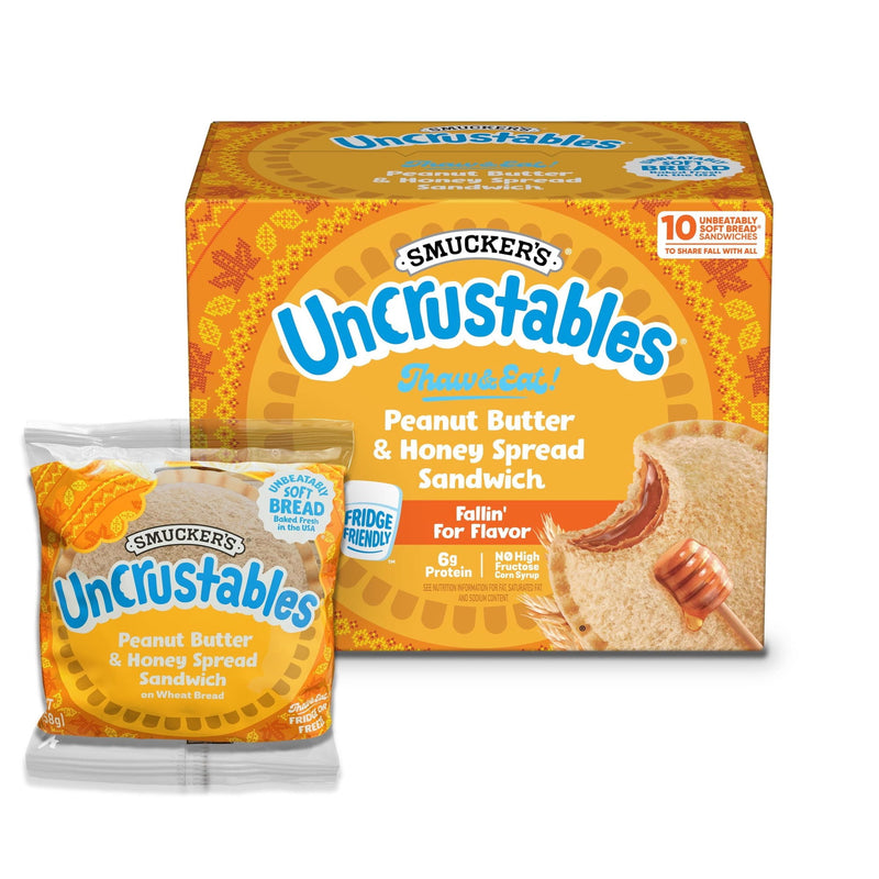 Smucker’s Uncrustables Peanut Butter & Honey Spread Sandwiches, 10 Count, 2 oz Each, Frozen — photo 3