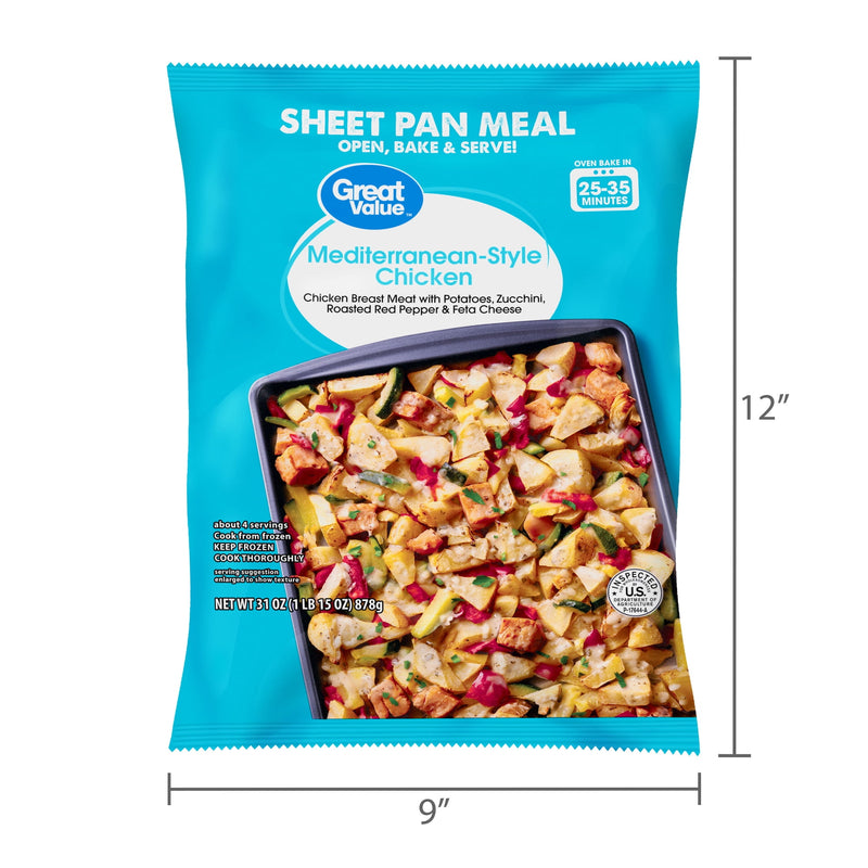 Great Value Mediterranean-Style Chicken Sheet Pan Meal, 31 oz (Frozen) — photo 3