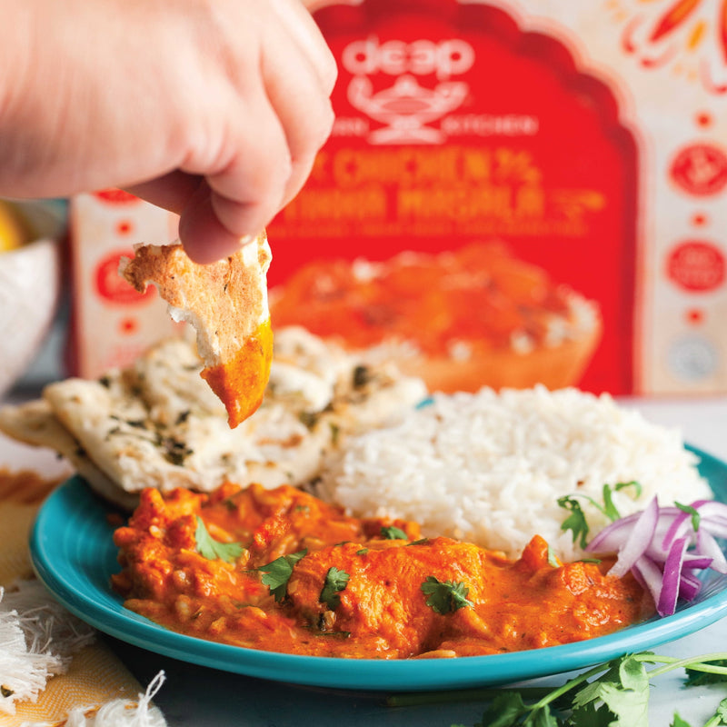 Deep Indian Kitchen Chicken Tikka Masala With Turmeric Rice, Frozen Packaged Meal, 9oz — photo 3