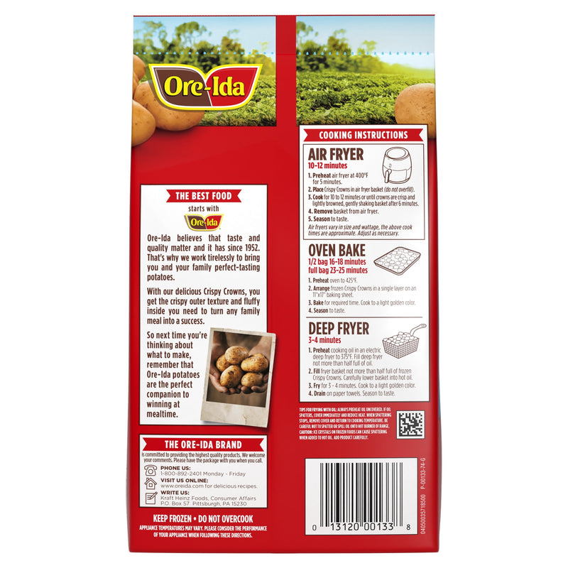 Ore-Ida Crispy Crowns Seasoned Shredded Frozen Potatoes, 1 Bag, for Easy Snacks and Dinner Sides, Gluten-Free, 30 oz — photo 3