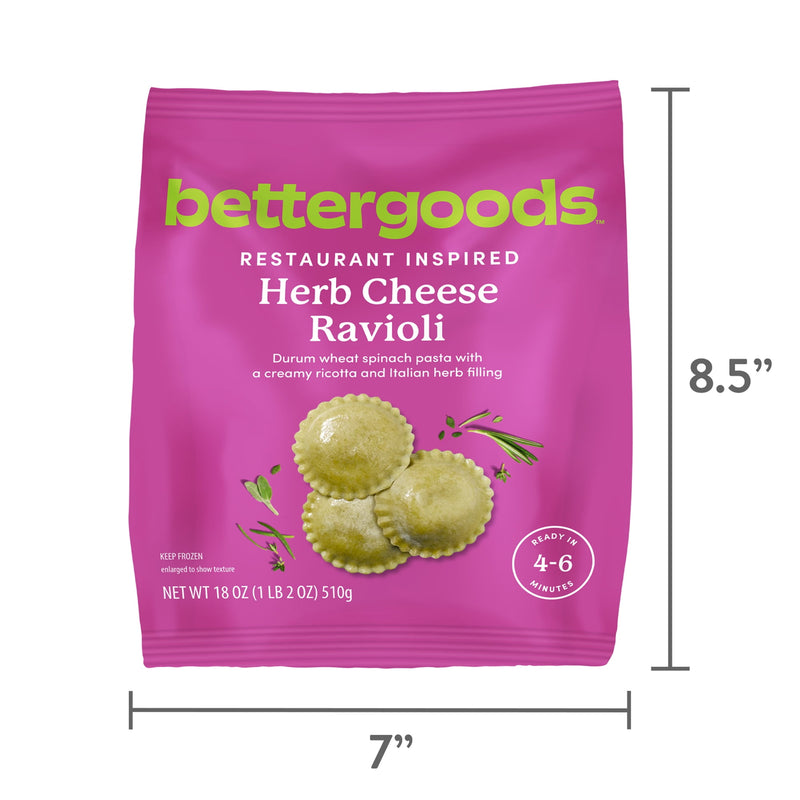 bettergoods Herb Cheese Ravioli, 18 oz (Frozen) — photo 3