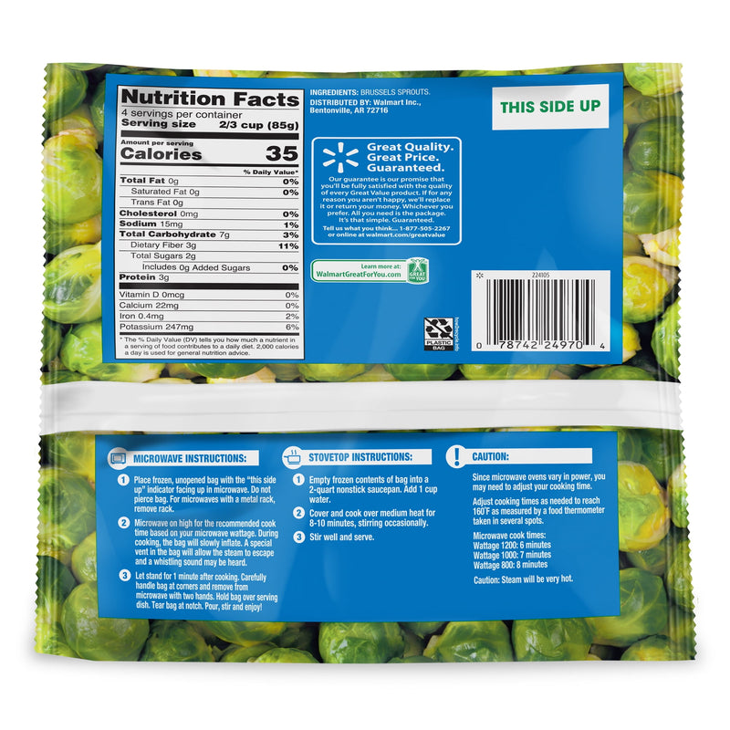 Great Value Brussels Sprouts, 12 oz Bag (Frozen) — photo 3