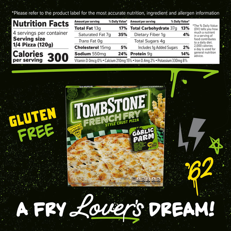 Tombstone Frozen Pizza French Fry Style Crust Garlic Parmesan Pizza, 16.9 oz — photo 3