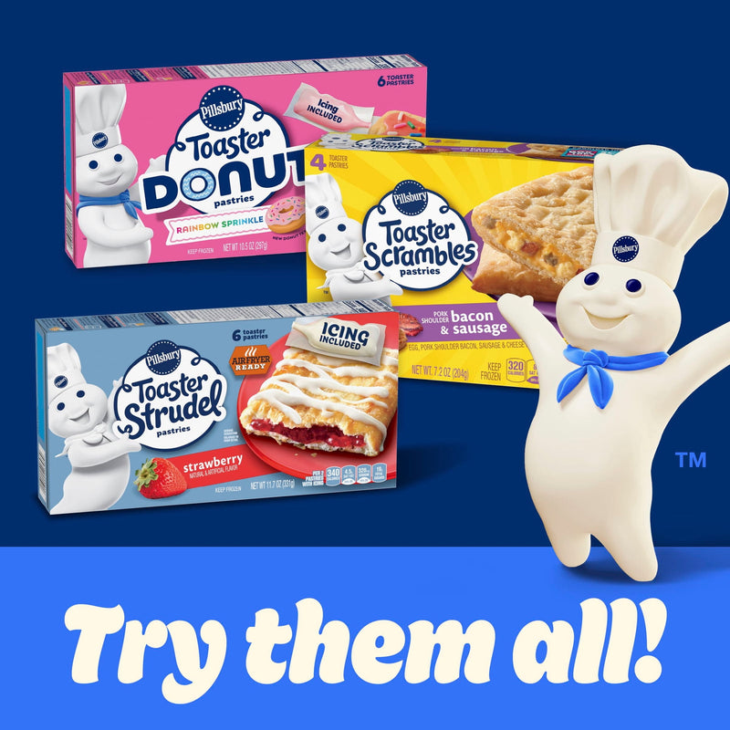 Pillsbury Cinnamon Roll Flavored Toaster Strudel Pastries, 12 Breakfast Pastries (Frozen) — photo 3