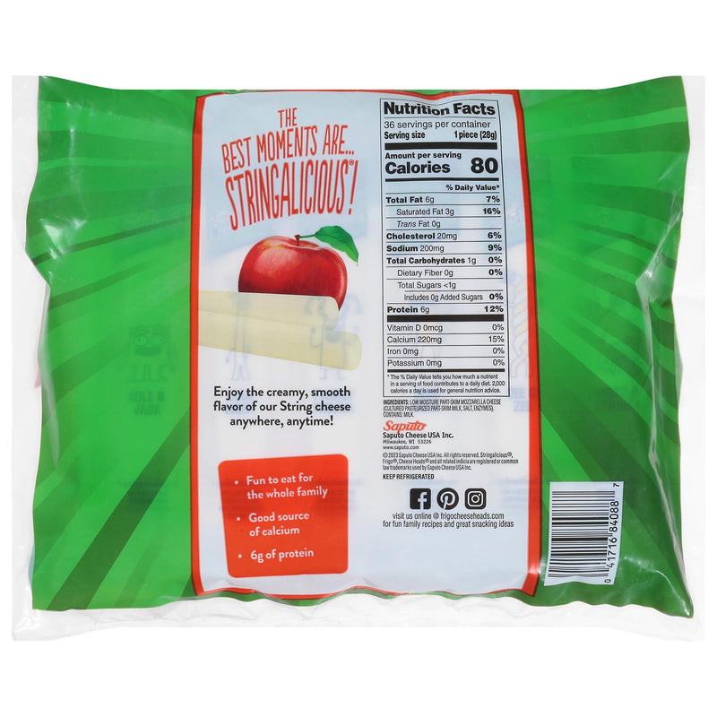 Frigo Cheese Heads Original Mozzarella String Cheese, Cheese Snacks, 36 oz, 36 Count — photo 3