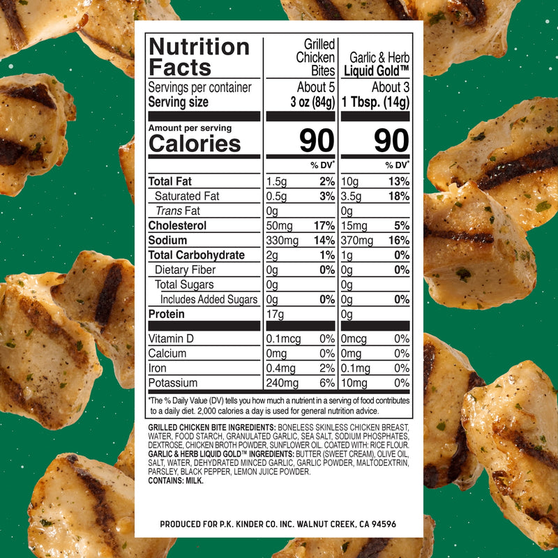 Kinder's Restaurant-Style Grilled Garlic & Herb Boneless Chicken Bites, 17.5 oz (Frozen) — photo 4