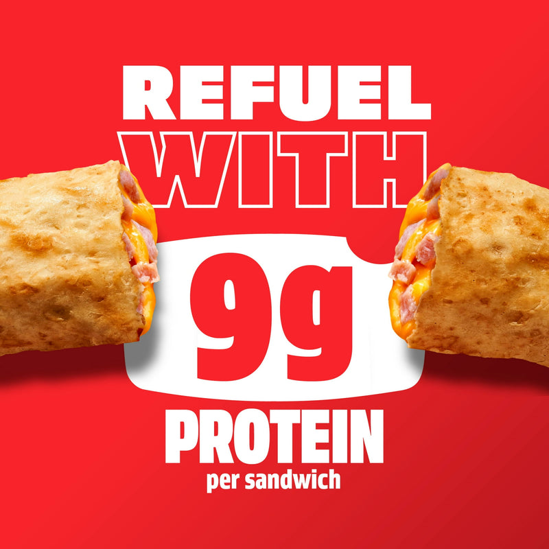 Hot Pockets Hickory Ham and Cheddar, Crispy Buttery Crust Sandwich Snacks, 36 oz, 8 Pack (Frozen) — photo 4