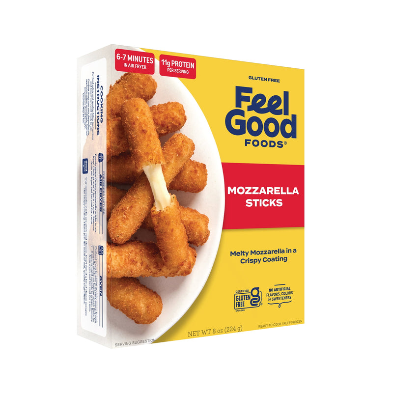 Feel Good Foods Mozzarella Sticks, Frozen Appetizers, 8 oz — photo 4