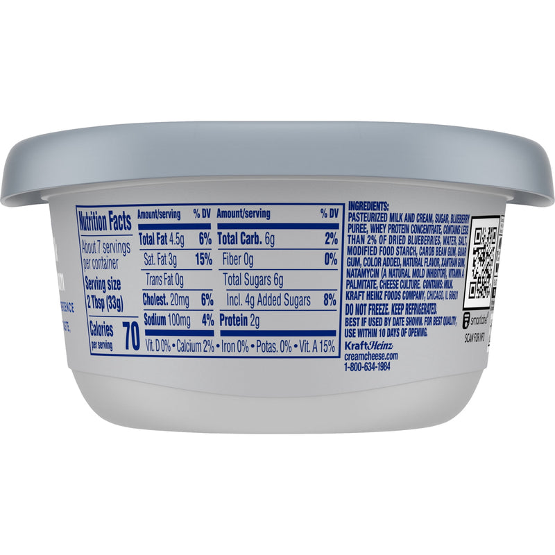 Philadelphia Flavored Cream Cheese Spread, 1 Tub, for Smooth, Spreadable Mornings, Blueberry, No Artificial Preservatives, Flavors or Dyes, 7.5 oz — photo 4
