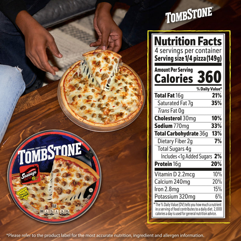 Tombstone Frozen Pizza Original Thin Crust Sausage Pizza, 20.9 oz — photo 4