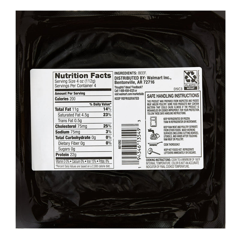 Marketside Grass-Fed Ground Beef, 90% Lean/10% Fat, 1 lb — photo 4