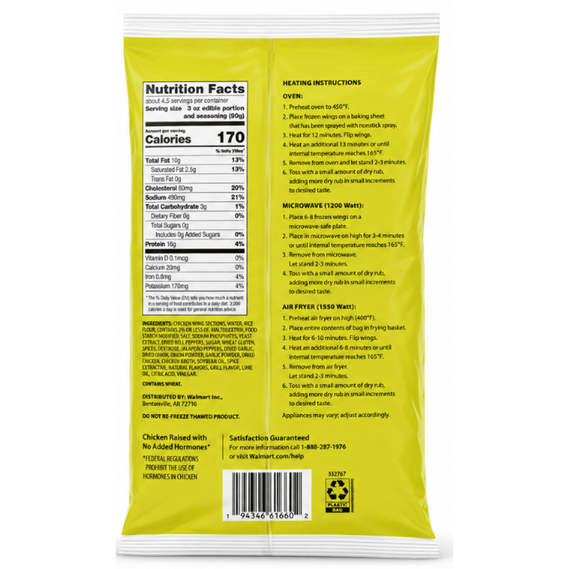 bettergoods Chicken Wings with Salsa Verde Dry Rub, 22 oz (Frozen) — photo 4