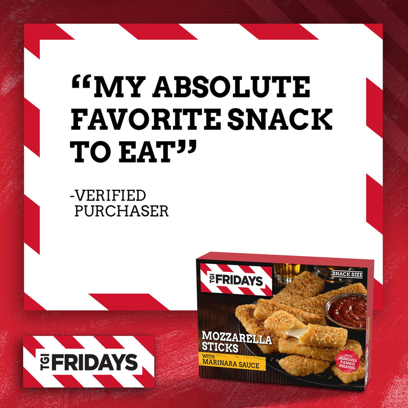 TGI Fridays Mozzarella Sticks Frozen Snacks with Marinara Sauce, 11 oz Box — photo 4