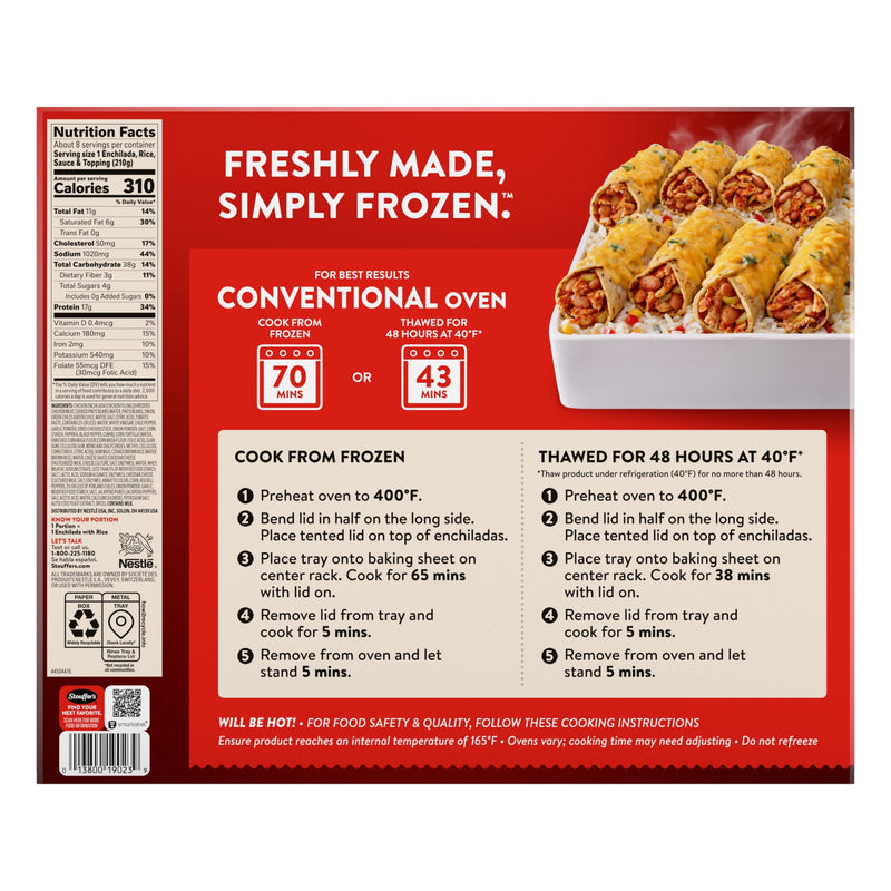 Stouffer’s Chicken Enchiladas, Party Size, Frozen Enchiladas, Party Size Frozen Meals 57 oz — photo 4