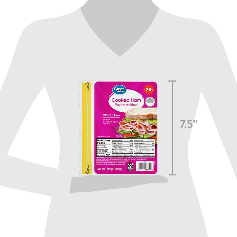 Great Value Sliced Cooked Ham, 32 oz — photo 4